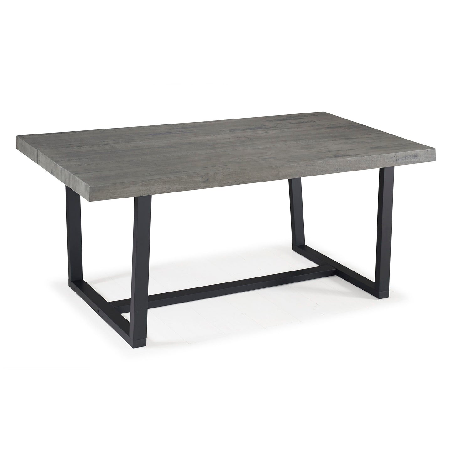 Modern Distressed Solid Wood And Metal Open Frame Dining Table Walker Edison