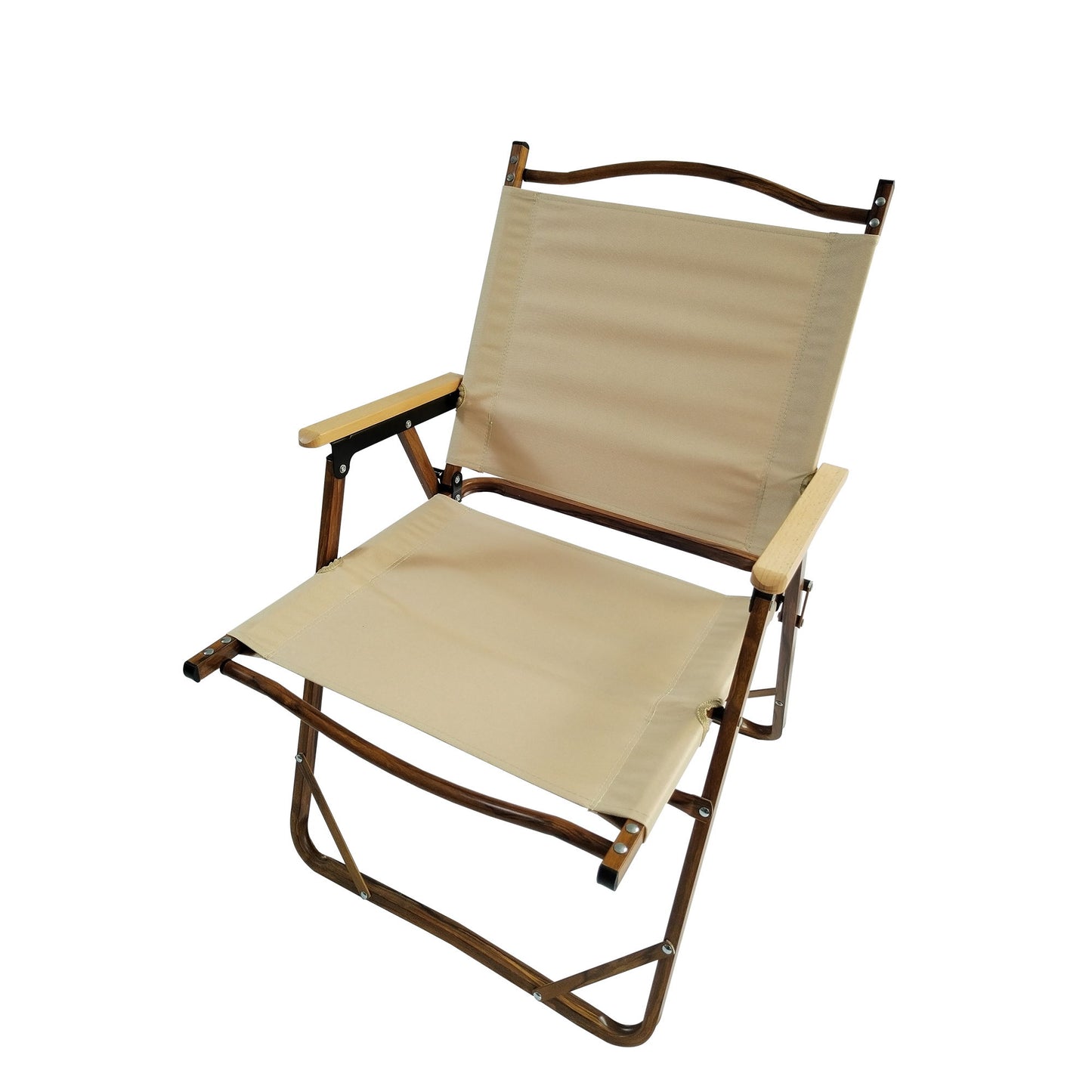 Comfy - Foldable And Portable Chair With Armrests, Indoor And Outdoor Universal (Set of 4) - Brown Home Essentials