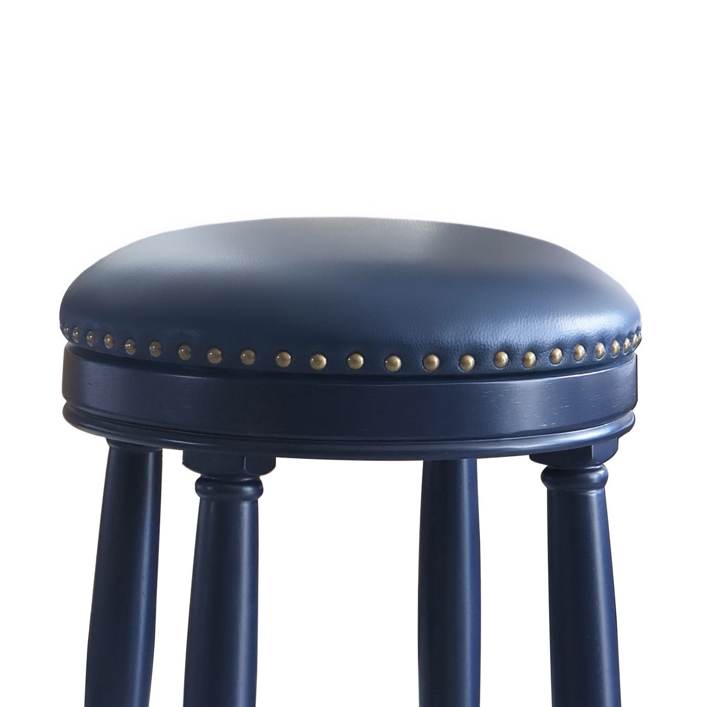 360° Swivel Wooden Barstools With Upholstered Seat, Counter Height (Set of 2) Home Essentials