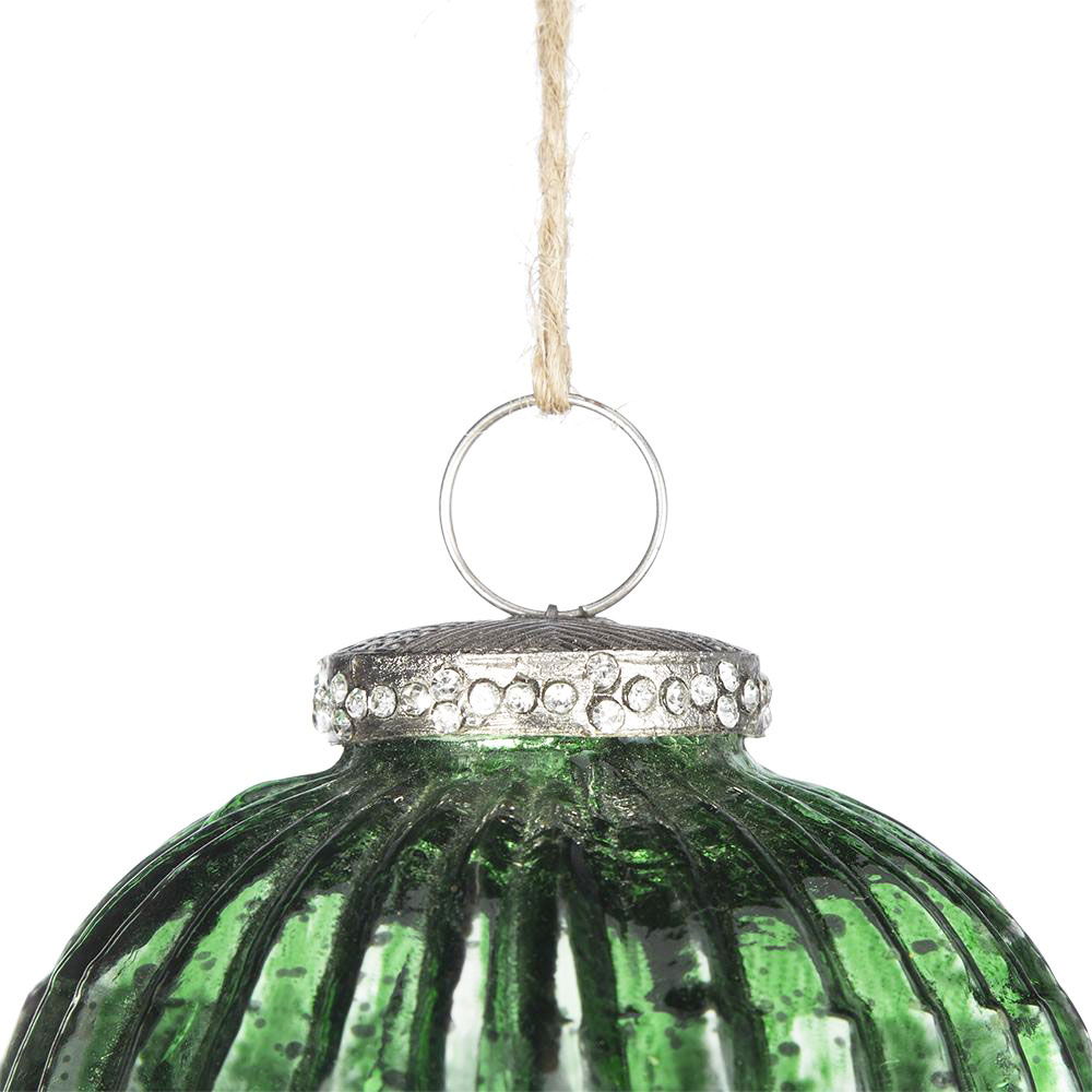 Tear Drop Ornament, Glass Decorative Hanging Christmas Tree Ornaments For Holiday Party Decorations (Set of 6) - Green Daily Nest