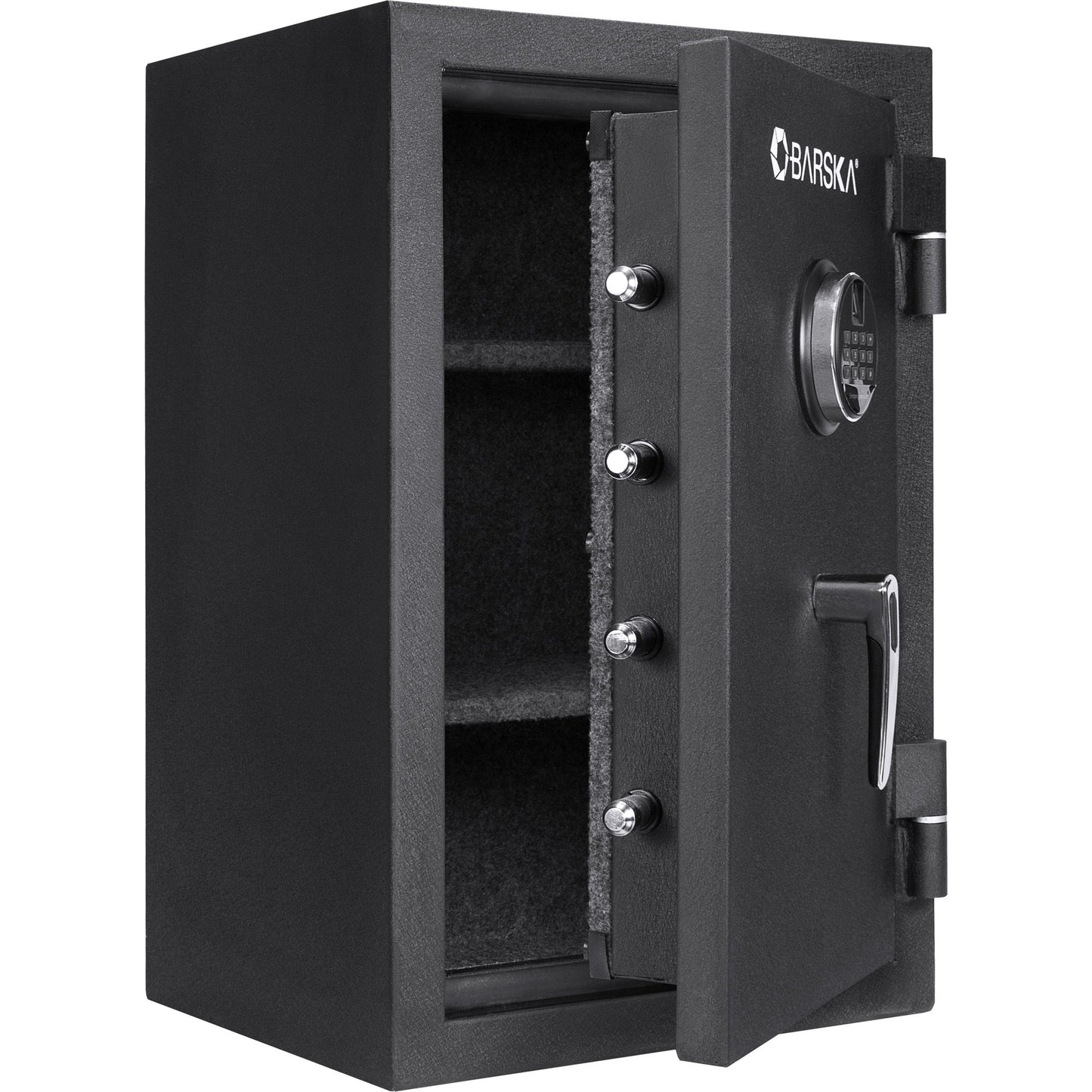 2.02 Cubic Ft Biometric Keypad Fire Resistant Safe - Black Daily Nest
