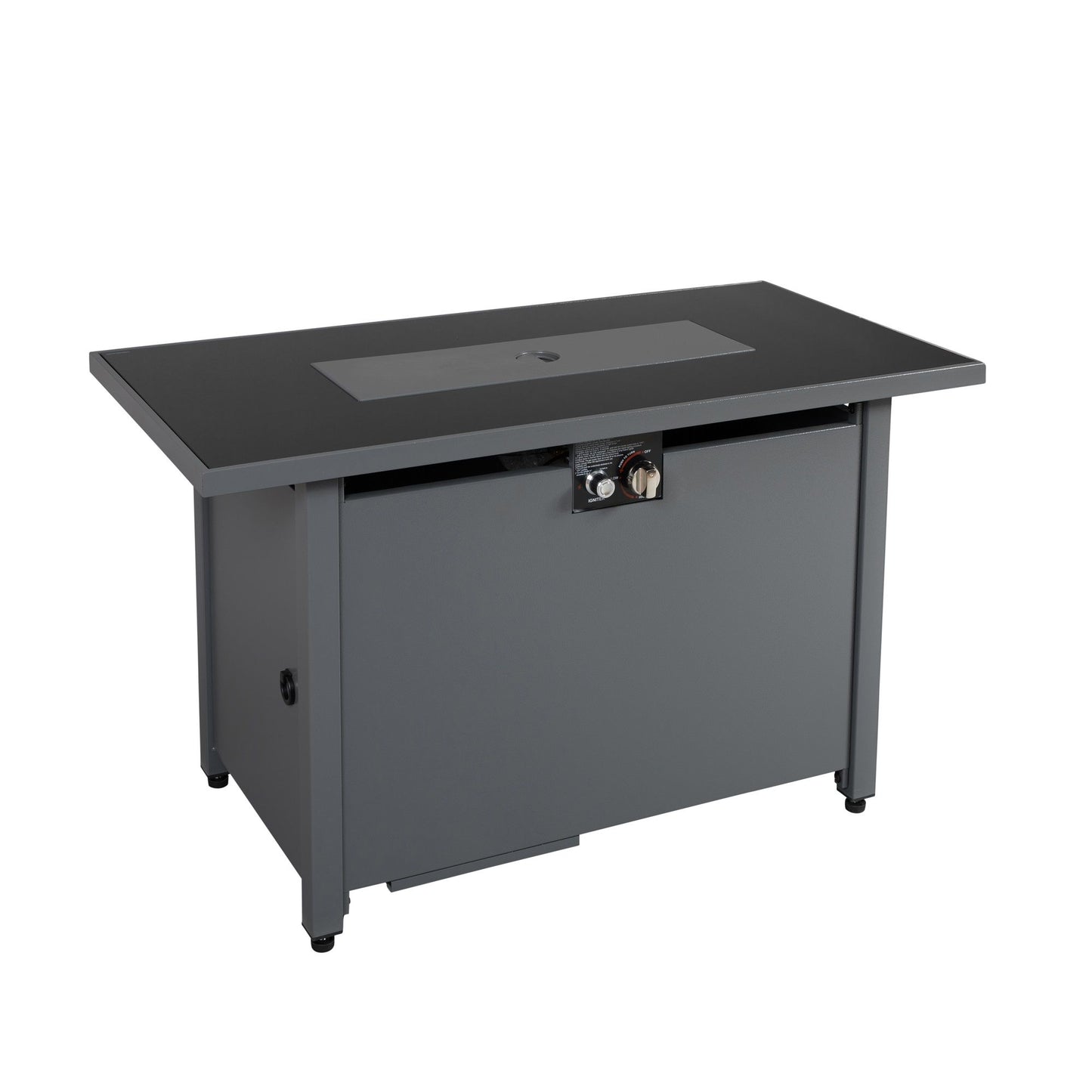 Outdoor Fire Pit Table With Lid & High-Quality Materials - Black LSI Patio Furniture