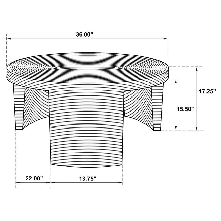 Artina - Woven Rattan Round Table Coaster Fine Furniture