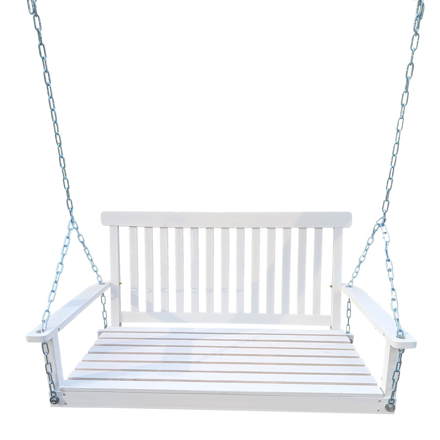 Front Porch Swing With Armrests For Outdoor Patio, Garden Yard, Backyard Or Sunroom Home Essentials