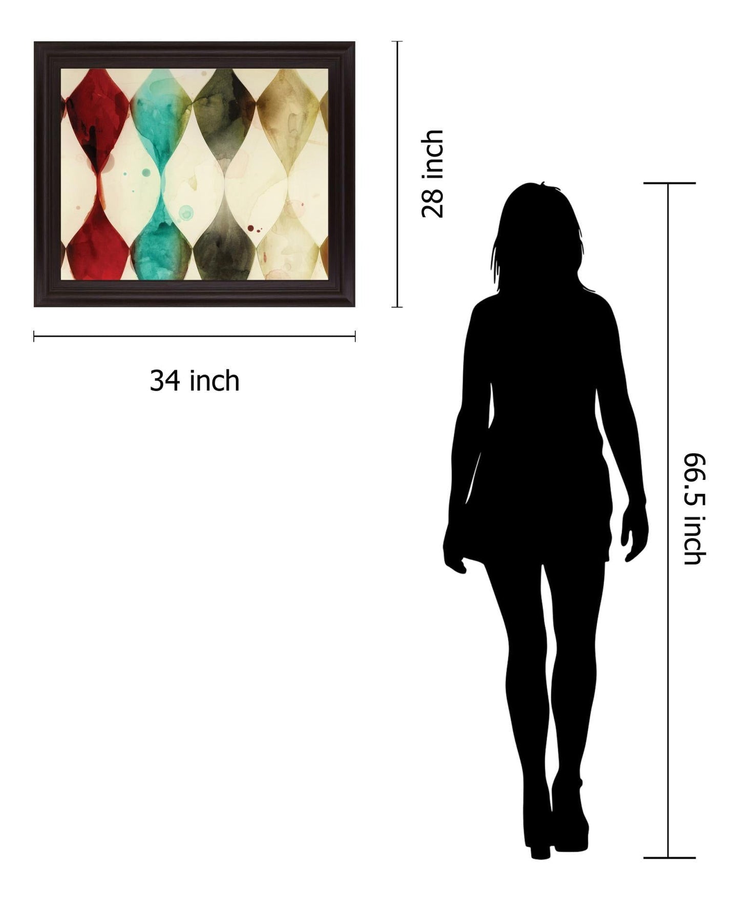 Vivid Hourglass - 28" x 34" Framed Wall Art Classy Art