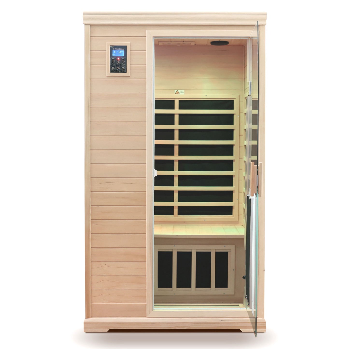 2 Person Far Infrared Hemlock Indoor Sauna Room - Natural Daily Nest