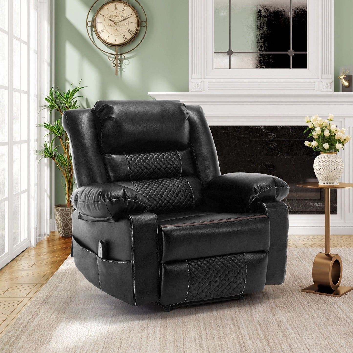 Breathable Leather Massage Recliner Manual Chair Home Essentials