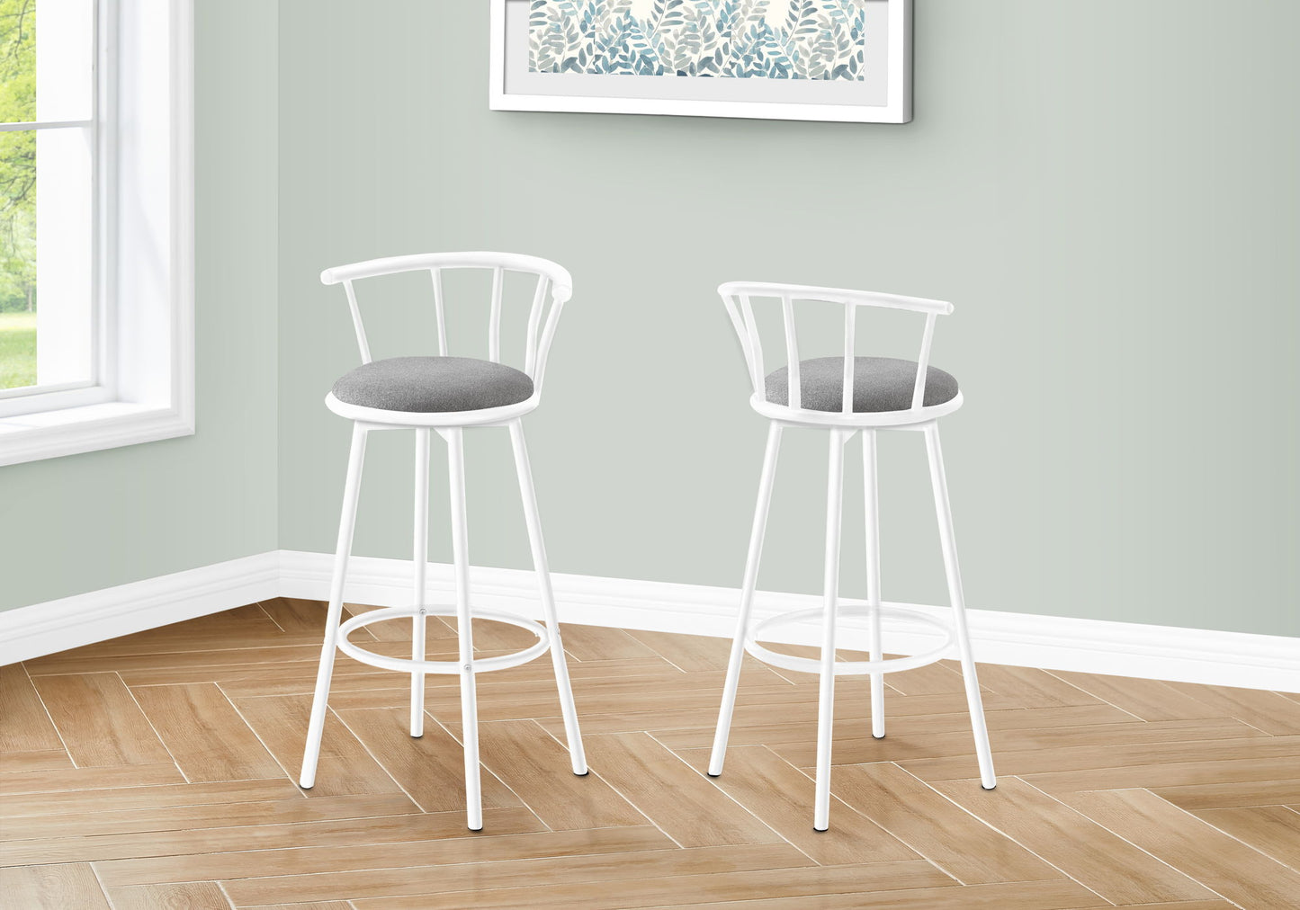Swivel Stool Bar Height, Stylish Design Contemporary & Modern (Set of 2) 8th Street