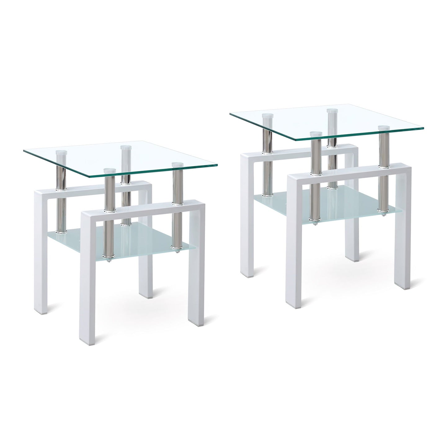 Tempered Glass Table With Storage Home Essentials