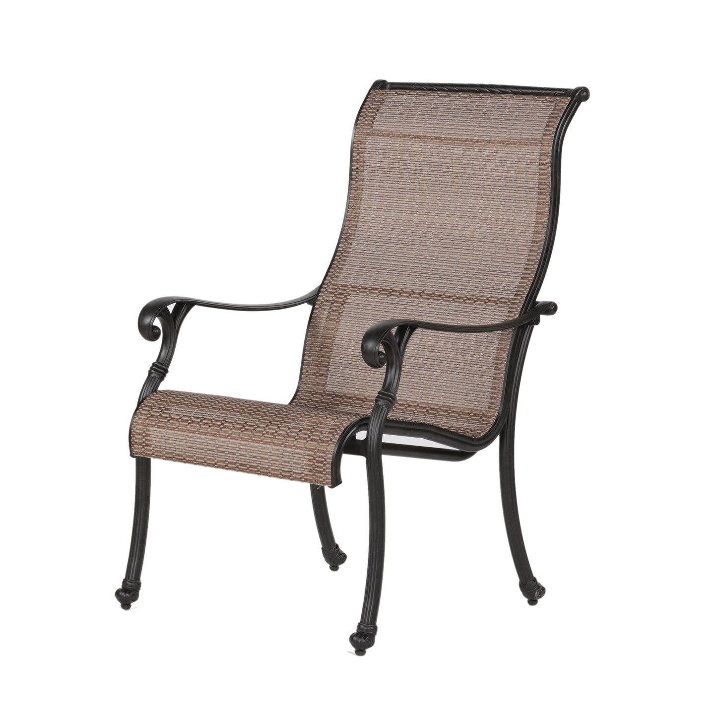Patio Outdoor Sling Patio Chairs With Aluminum Frame, All-Weather Furniture (Set of 2) - Bronze Home Essentials