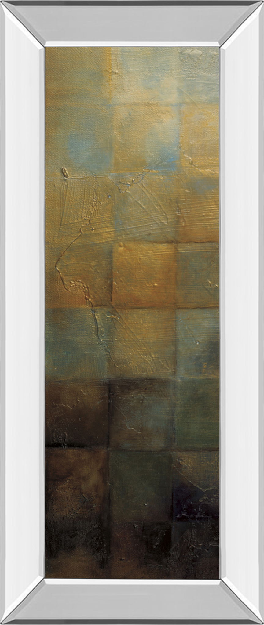 Modra I By Pasion - Mirror Framed Print Wall Art - Yellow - Snoozhouse