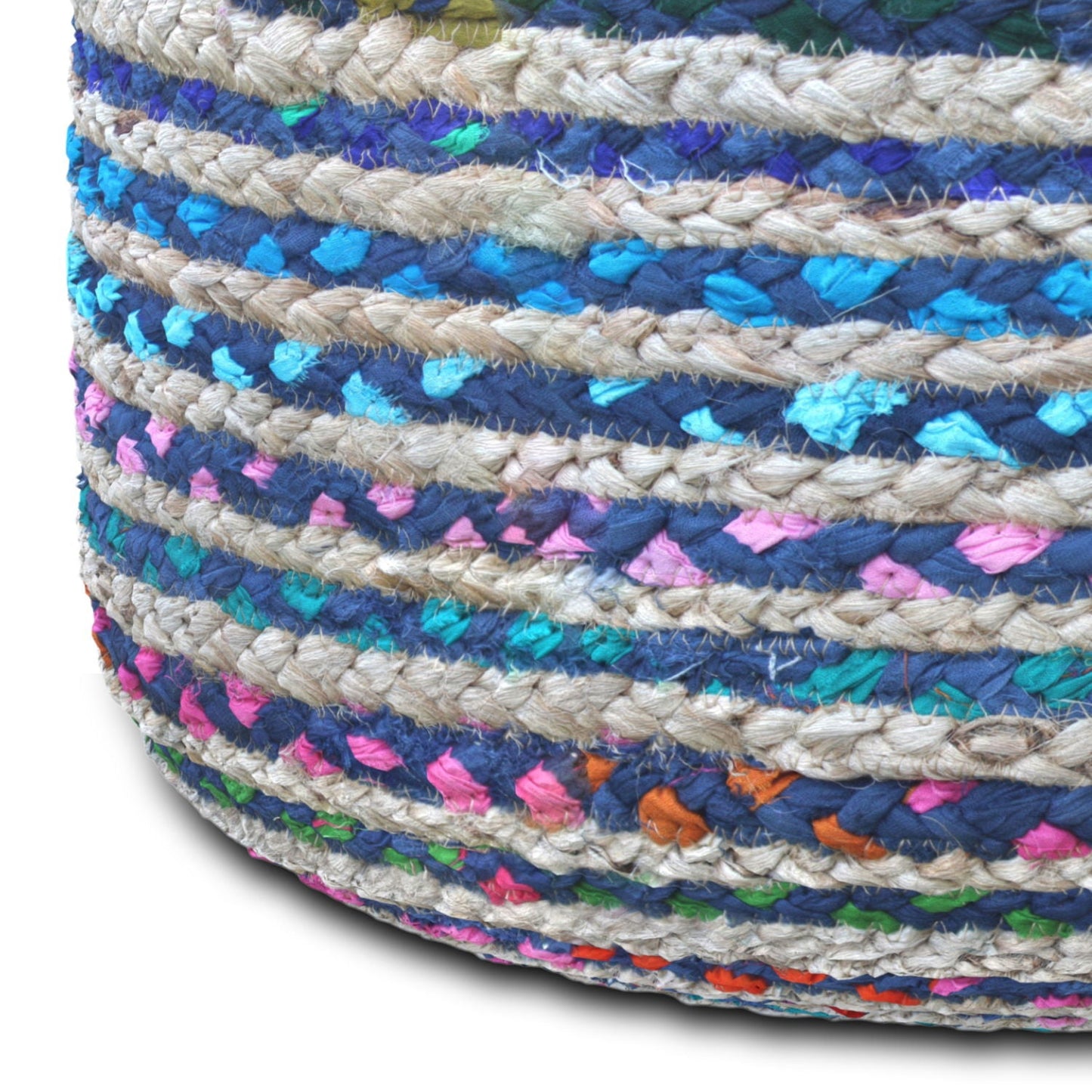 Margo - Handcrafted Round Pouf Simpli-Home