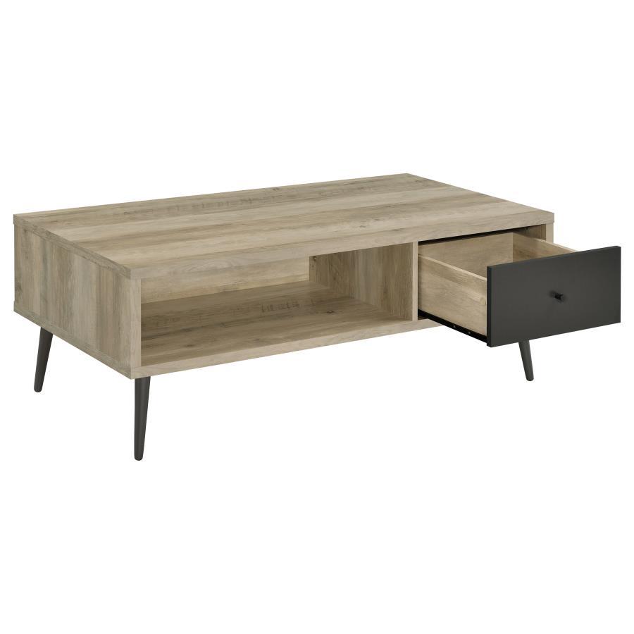 Welsh - 1-Drawer Engineered Wood Coffee Table Antique Pine - Distressed Pine Coaster Fine Furniture