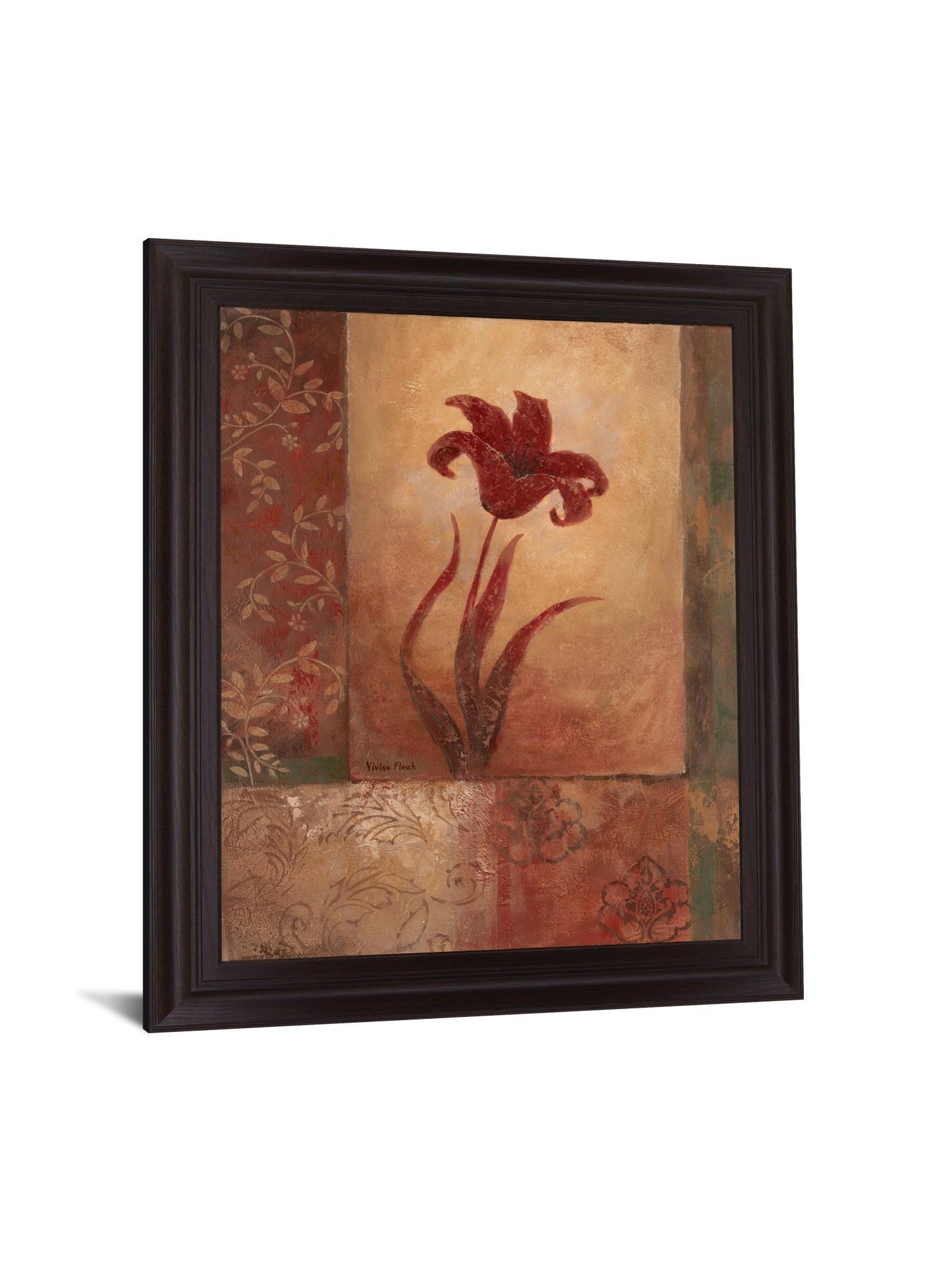 Crimson Blossom Panel - 28" x 34" Framed Wall Art Classy Art