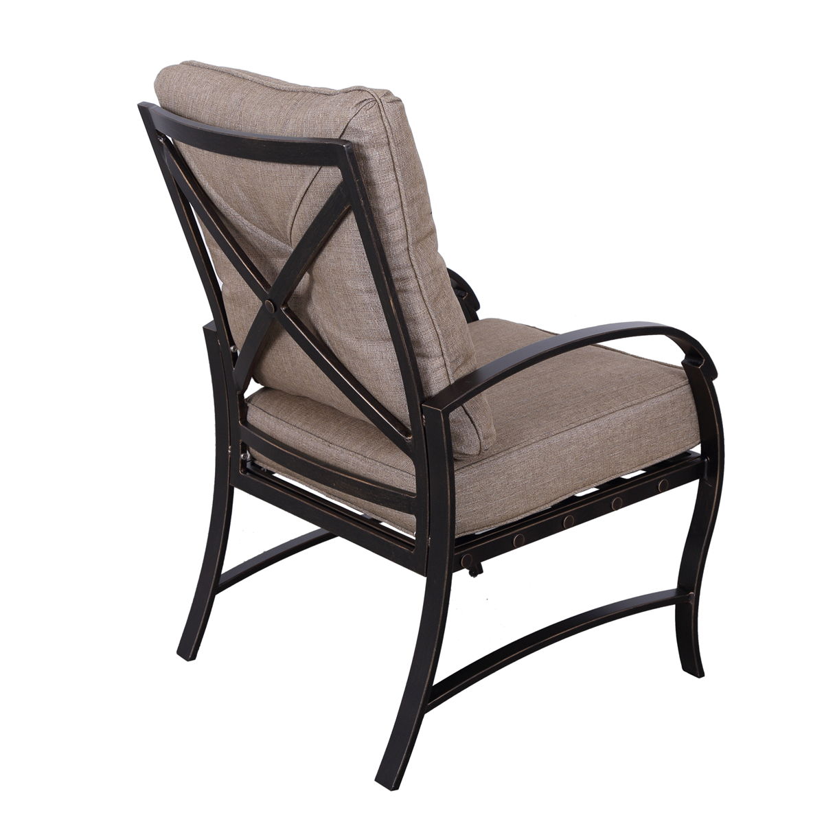 Modern Dining Chair With Back And Seat Cushion (Set of 2) - Antique Bronze Home Essentials