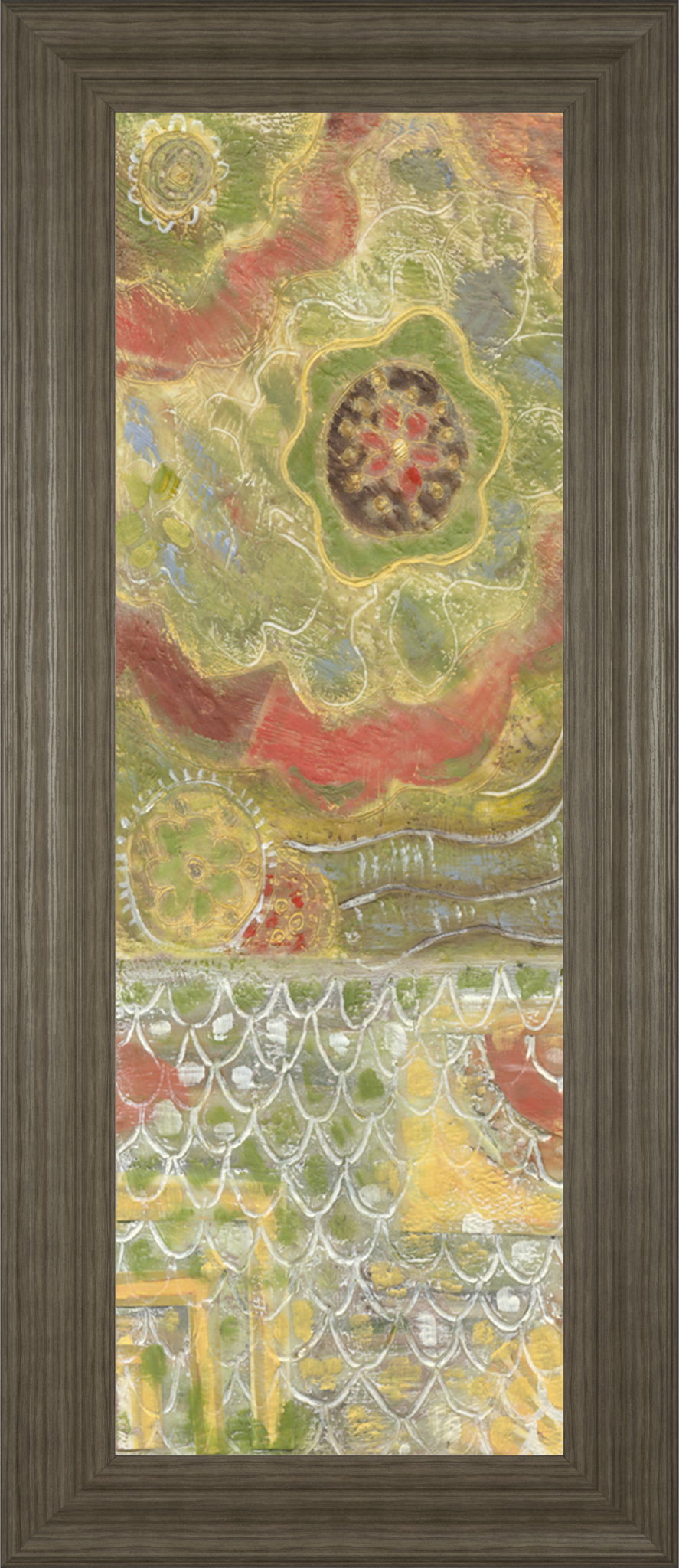 Moroccan Whimsy I By Karen Deans - Framed Print Wall Art - Red Classy Art