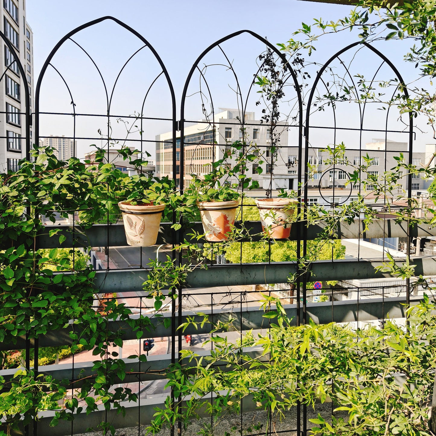 Metal Garden Trellis Rustproof Trellis For Climbing Plant, Outdoor Flower Support Daily Nest