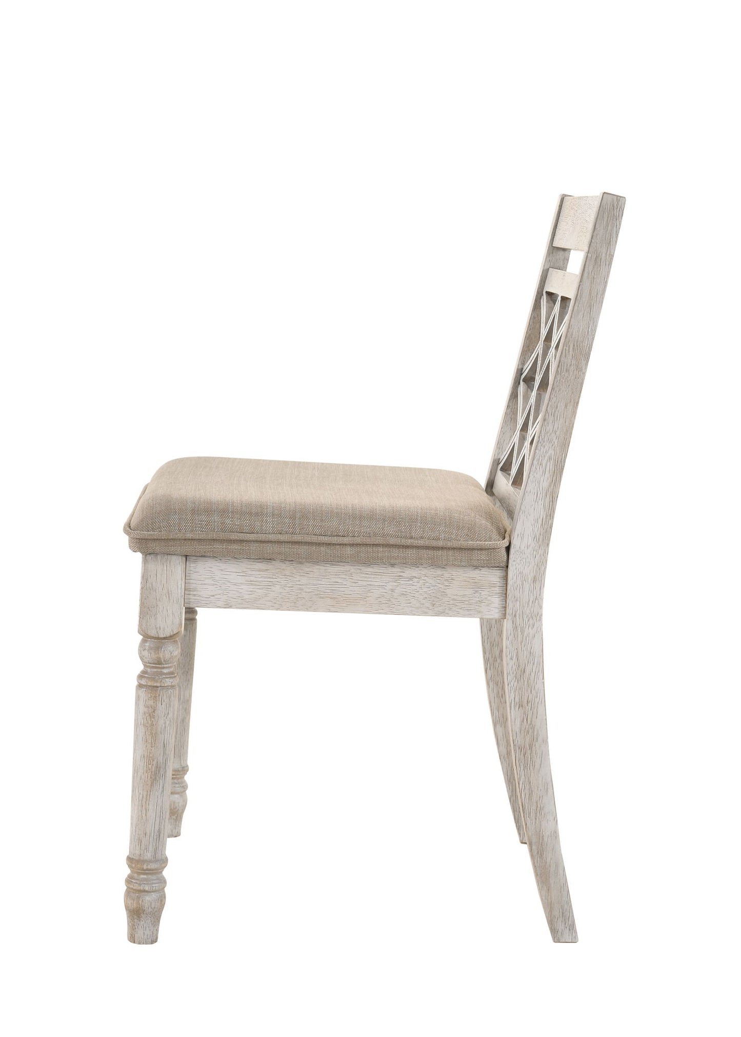 Havanna - Wide Contemporary Fabric Chair With Cushion (Set of 2) - Off White Lilola Home