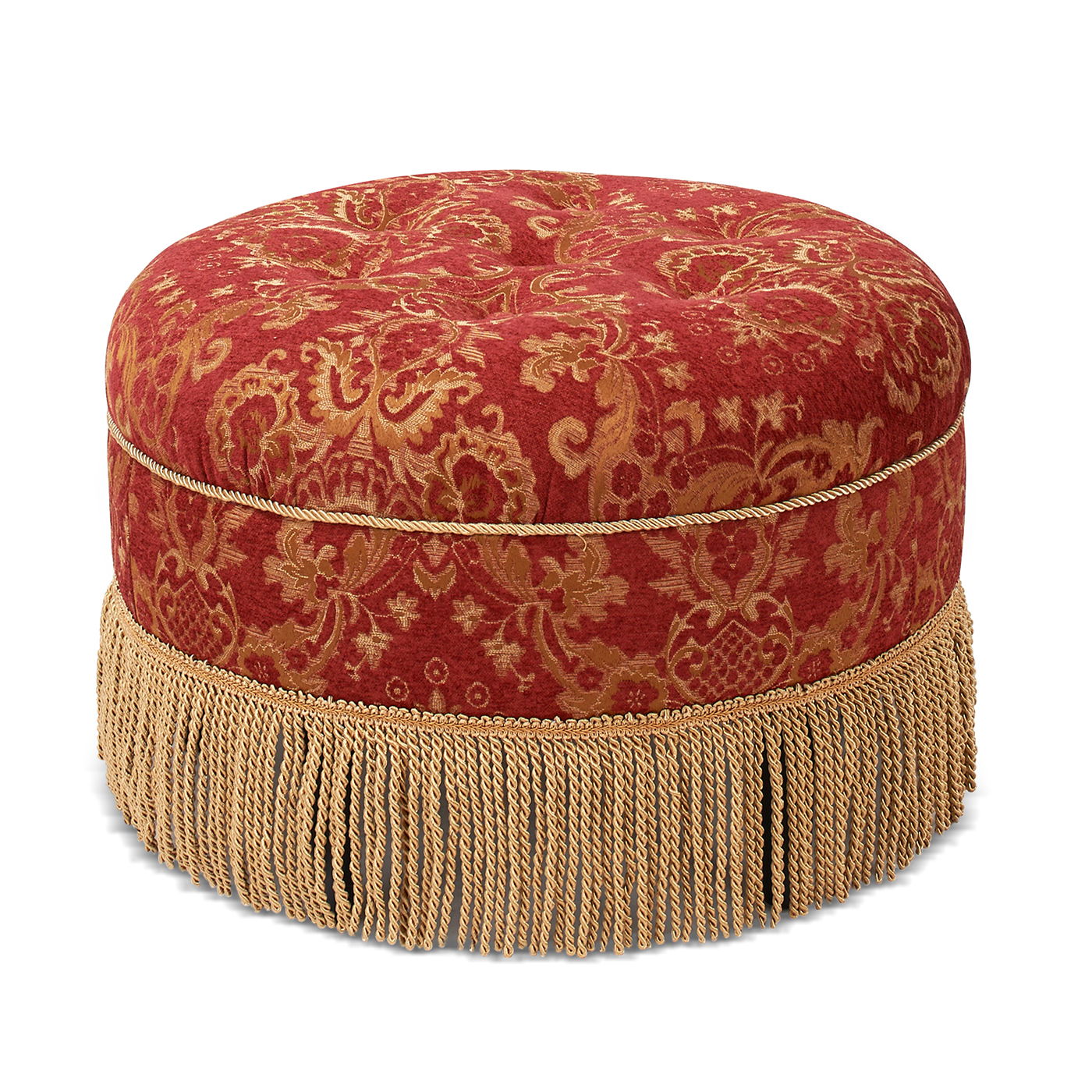 Yolanda - Round Upholstered Accent Ottoman Jennifer Taylor Home
