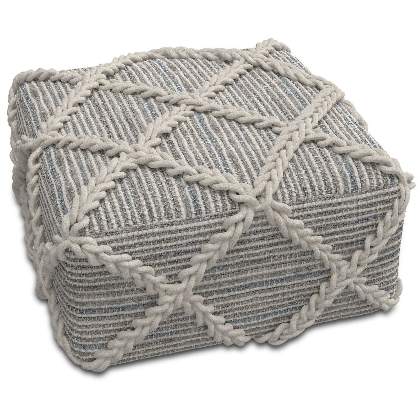 Cowan - Handcrafted Square Pouf Simpli-Home