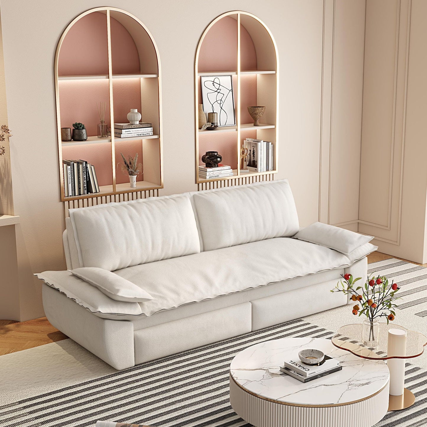 Pull Out Sleeper Sofa Bed, 3 In 1 Multi Functional Home Essentials