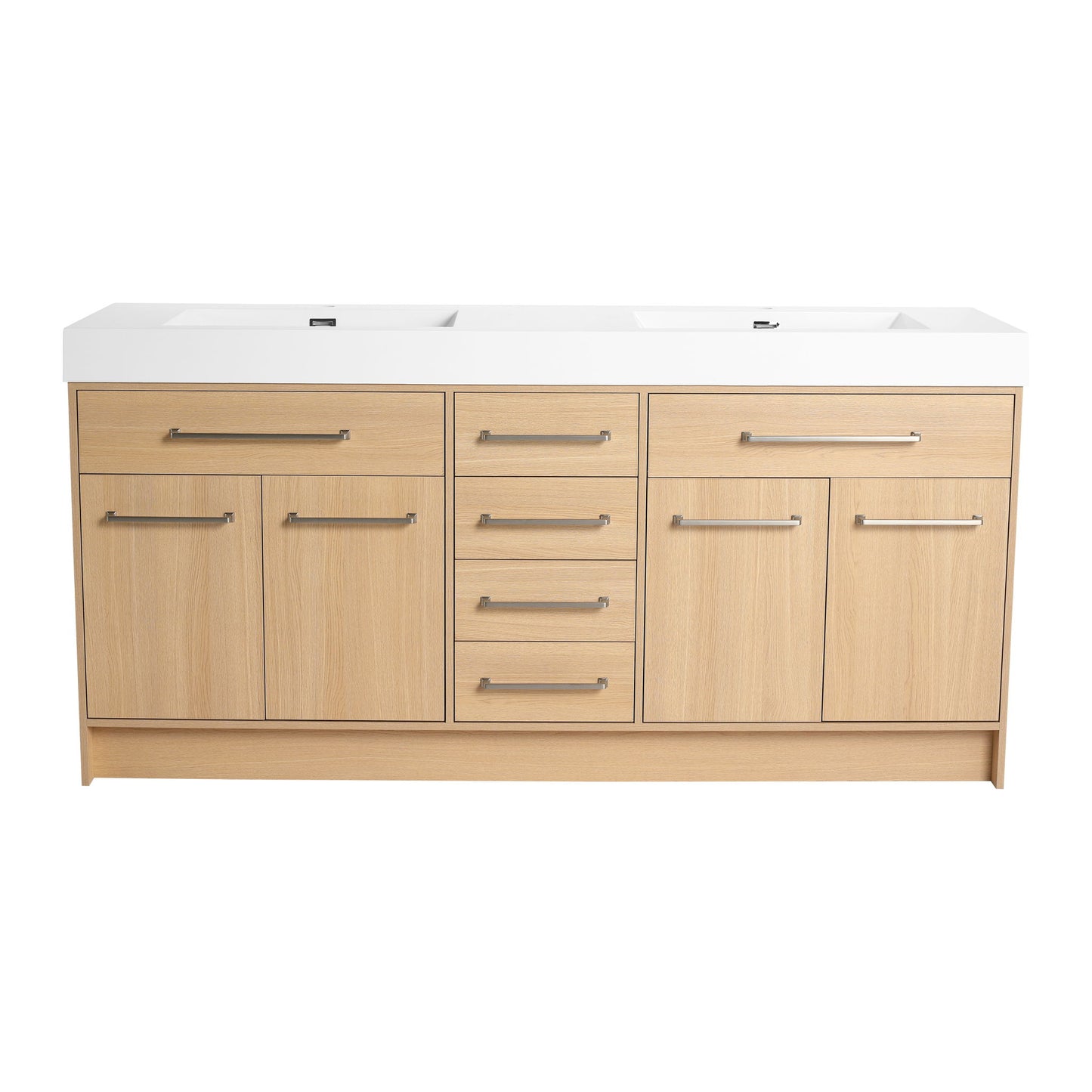 Freestanding Bathroom Vanity With Resin Sink, Soft-Closing Doors And Drawers Home Essentials