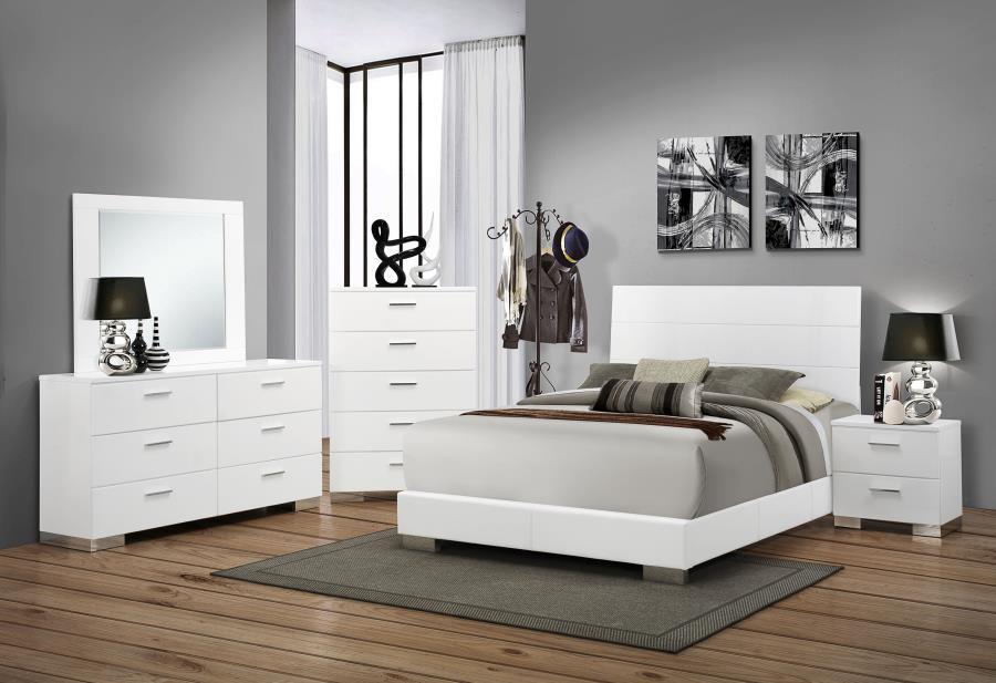 Felicity - Wood Panel Bed CoasterEssence