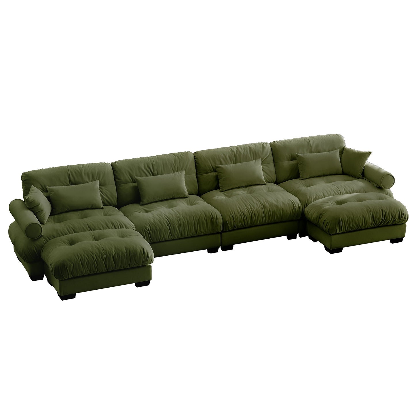 Super Comfort Oversized Modular Sectional Sofa With Movable Ottoman - Snoozhouse
