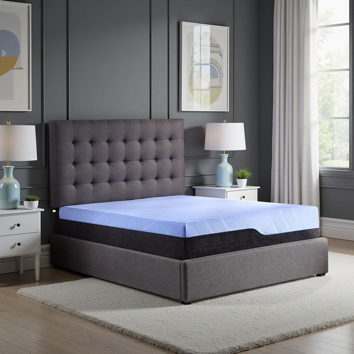 Refresh - 12" Hybrid Cooling Fast Responding Latex Foam And Coil Mattress Remedy Sleep