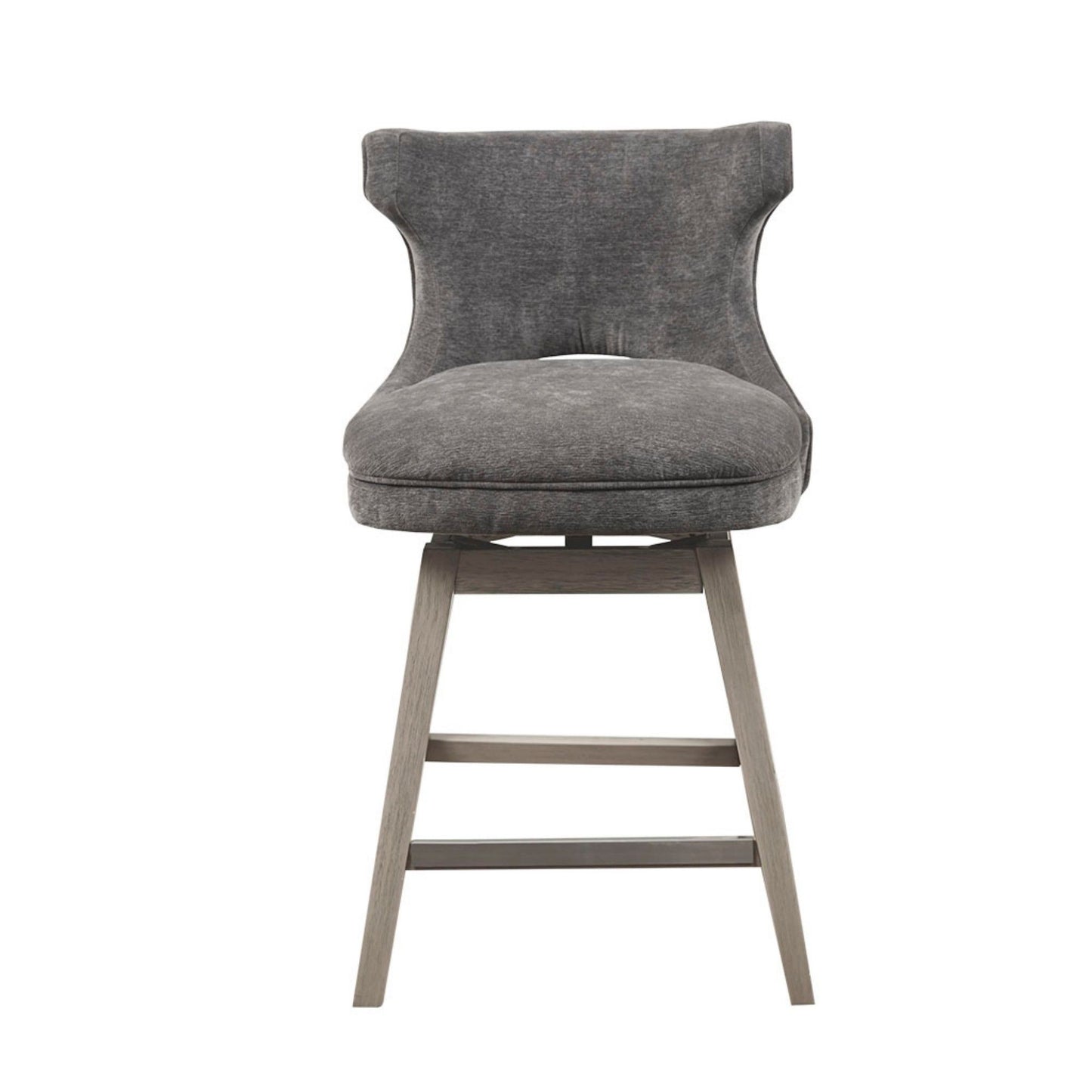 360 Degree Swivel Counter Stool With Silver Detailing JLA