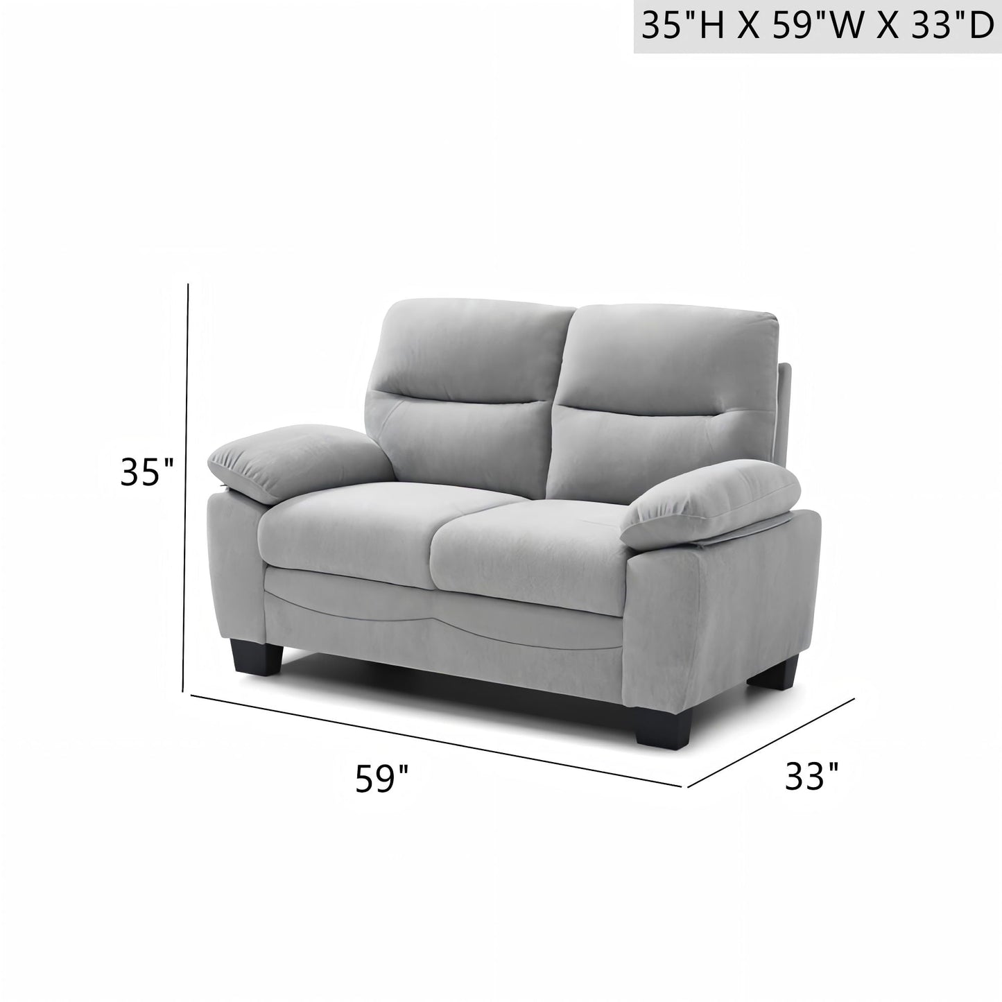 Summerton - Loveseat With Pillow Top Arms And Removable Back Glory Furniture