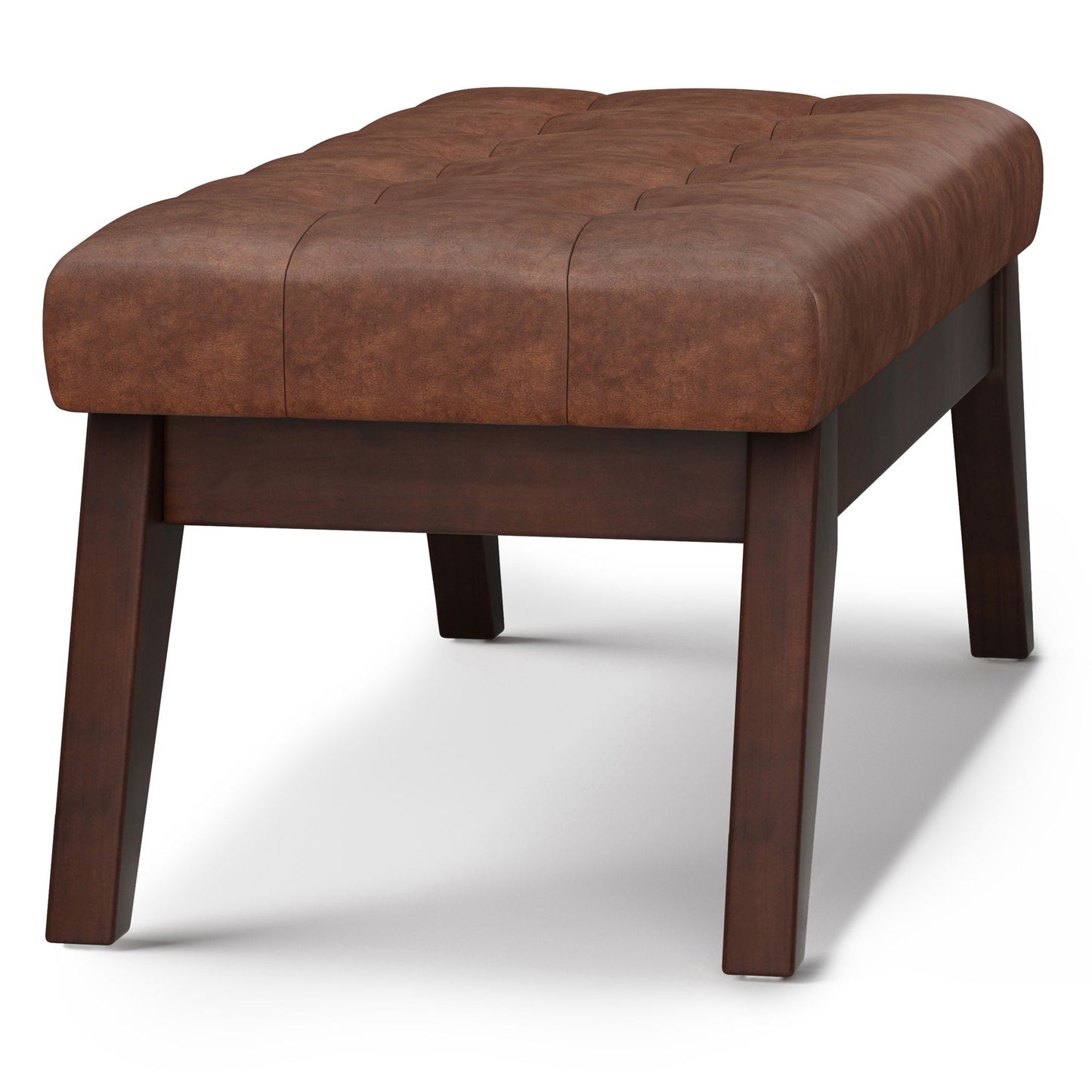 Draper - Upholstered Mid Century Tufted Ottoman Bench Simpli-Home