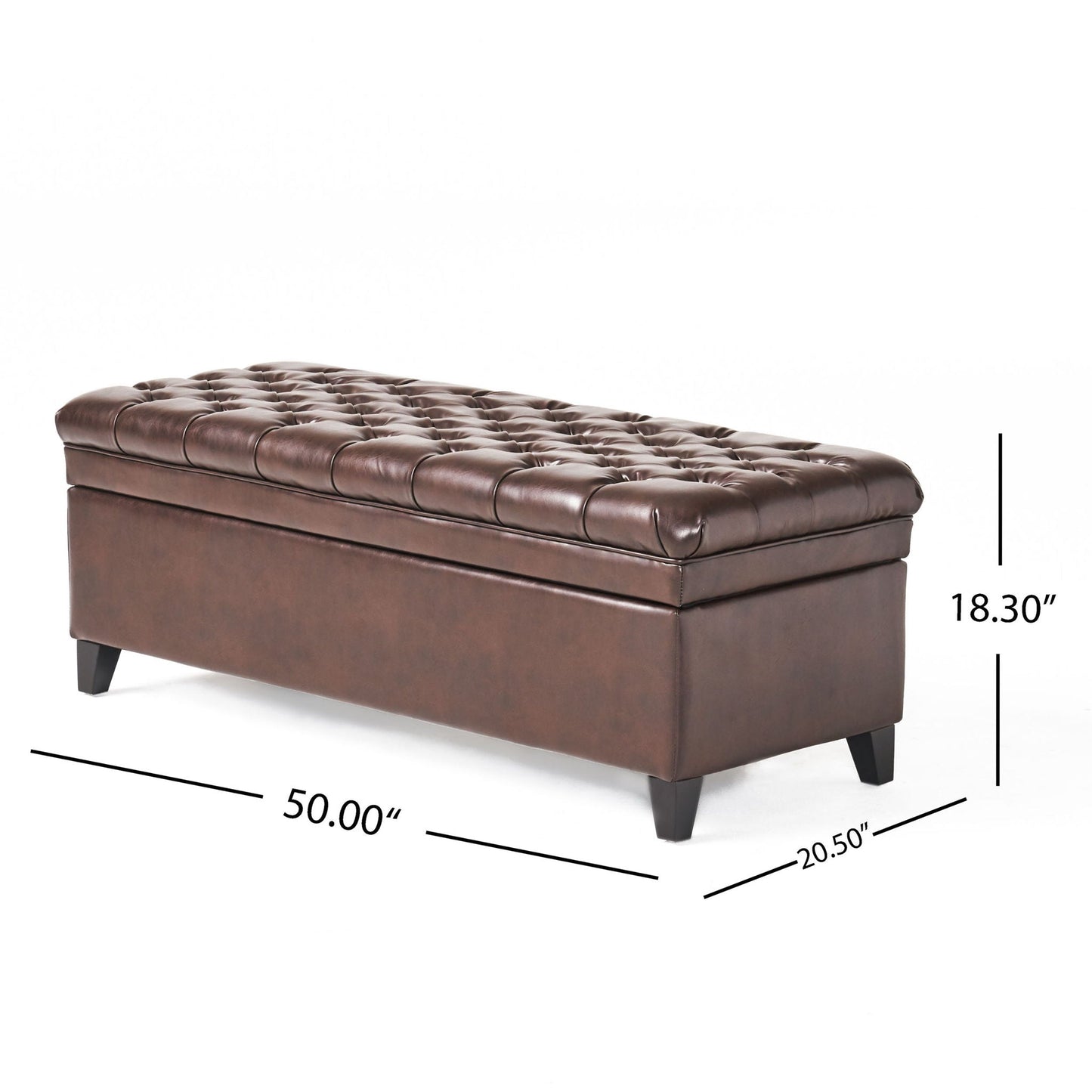 Juliana - Storage Ottoman With Birch Legs Noble House