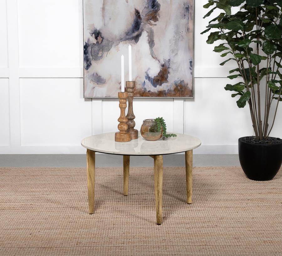 Aldis - Round Marble Top Table Coaster Fine Furniture