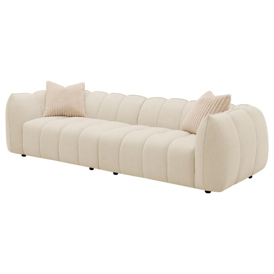 Winchester - Boucle Upholstered Extra Long Sofa - Sand Pebble Coaster Fine Furniture