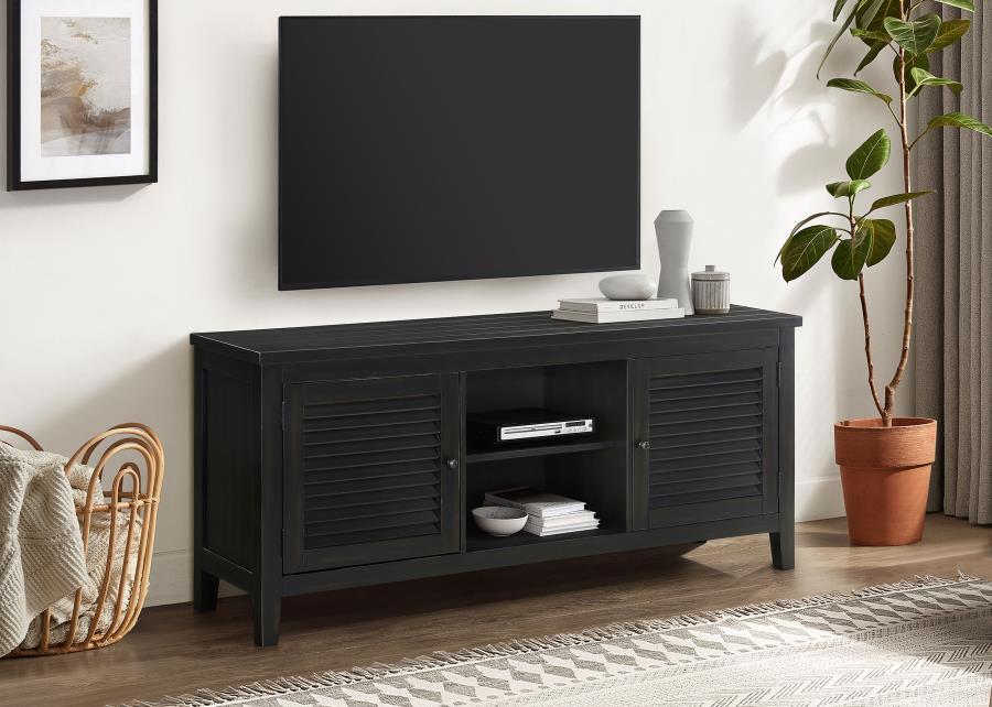 Concord - 2-Door TV Stand Console - Distressed Java Coaster Fine Furniture