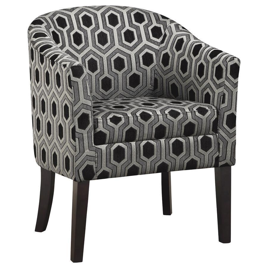 Jansen - Upholstered Accent Club Chair - Gray And Black - Snoozhouse