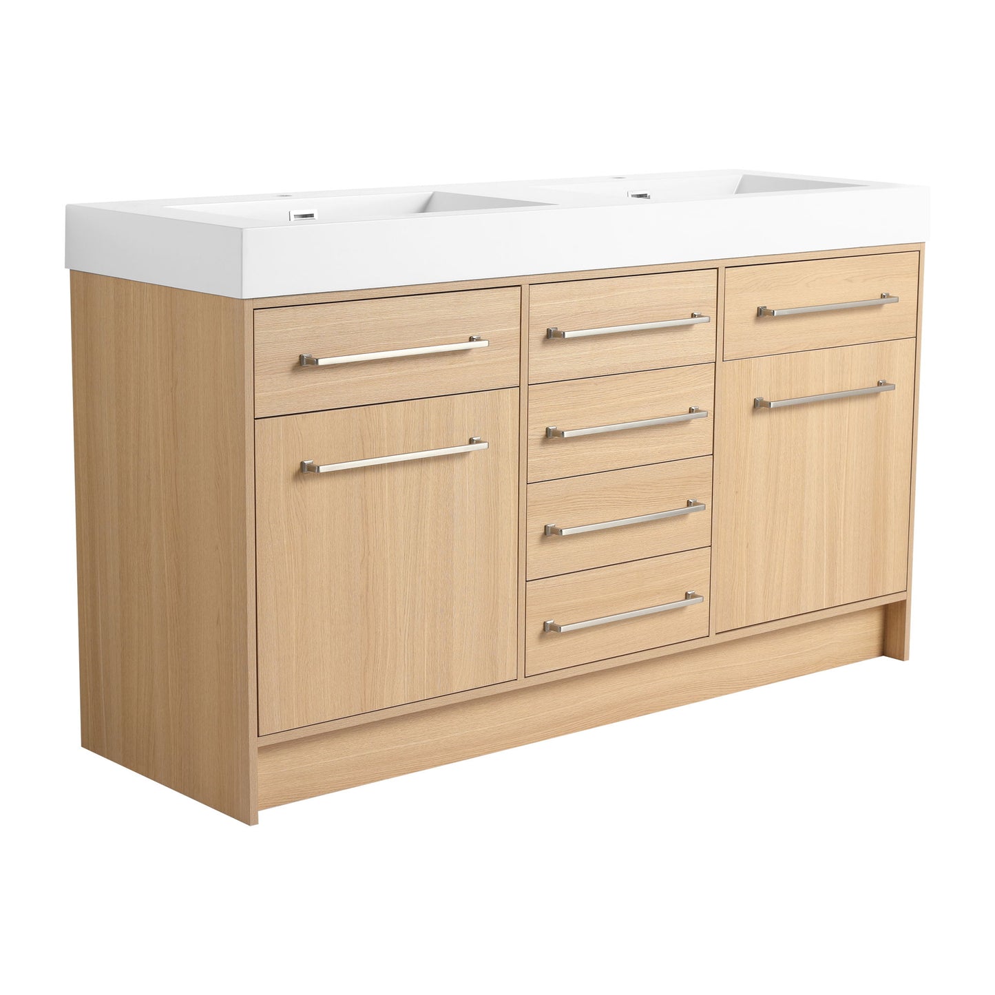 Freestanding Bathroom Vanity With Resin Sink, Soft-Closing Doors And Drawers Home Essentials