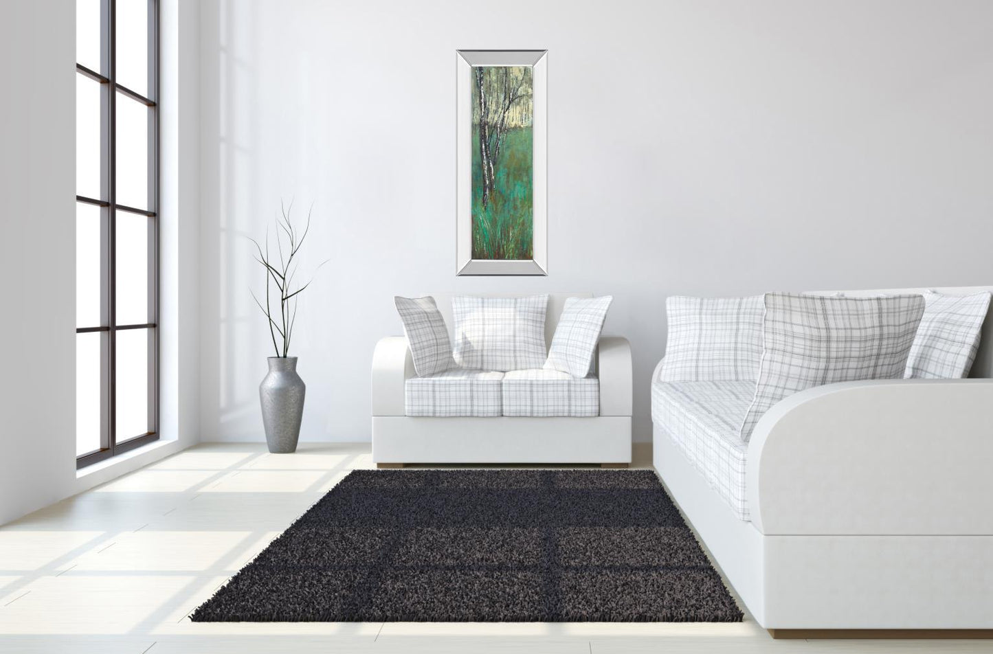 Nature Companion I By Solis - Mirror Framed Print Wall Art - Blue - Snoozhouse
