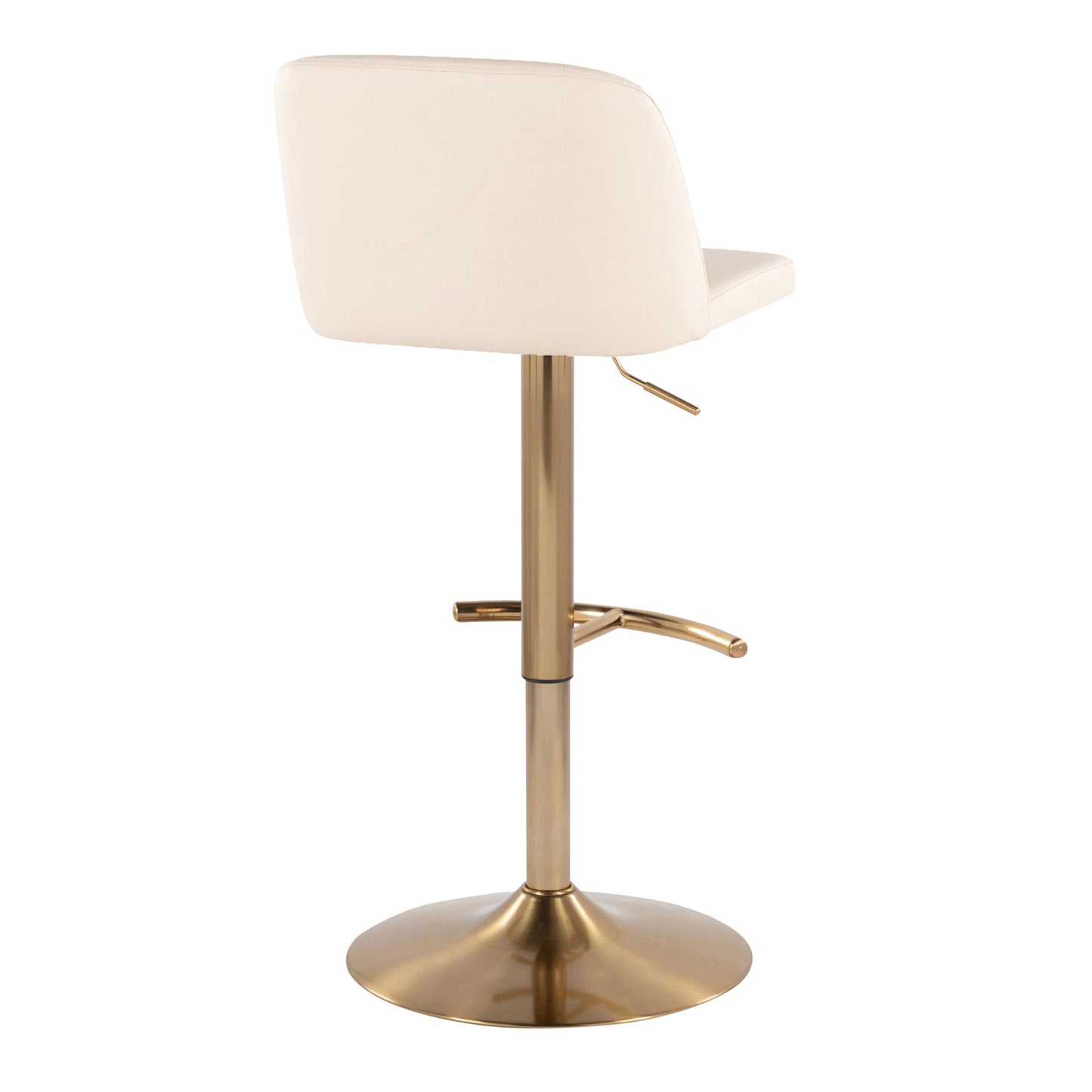Toriano - Contemporary Adjustable Barstool With Swivel With Rounded T Footrest (Set of 2) Lumi Source