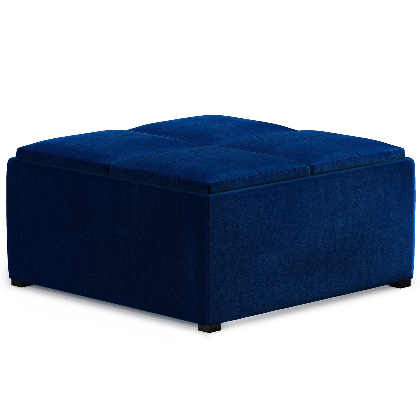 Avalon - Square Coffee Table, Storage Ottoman Simpli-Home