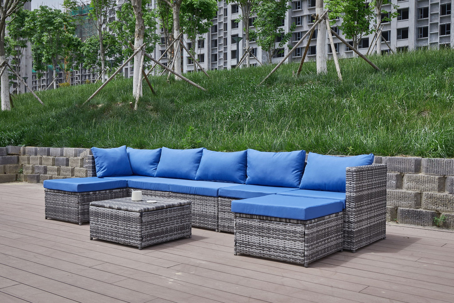 Patio Sofa With Cushions Home Essentials
