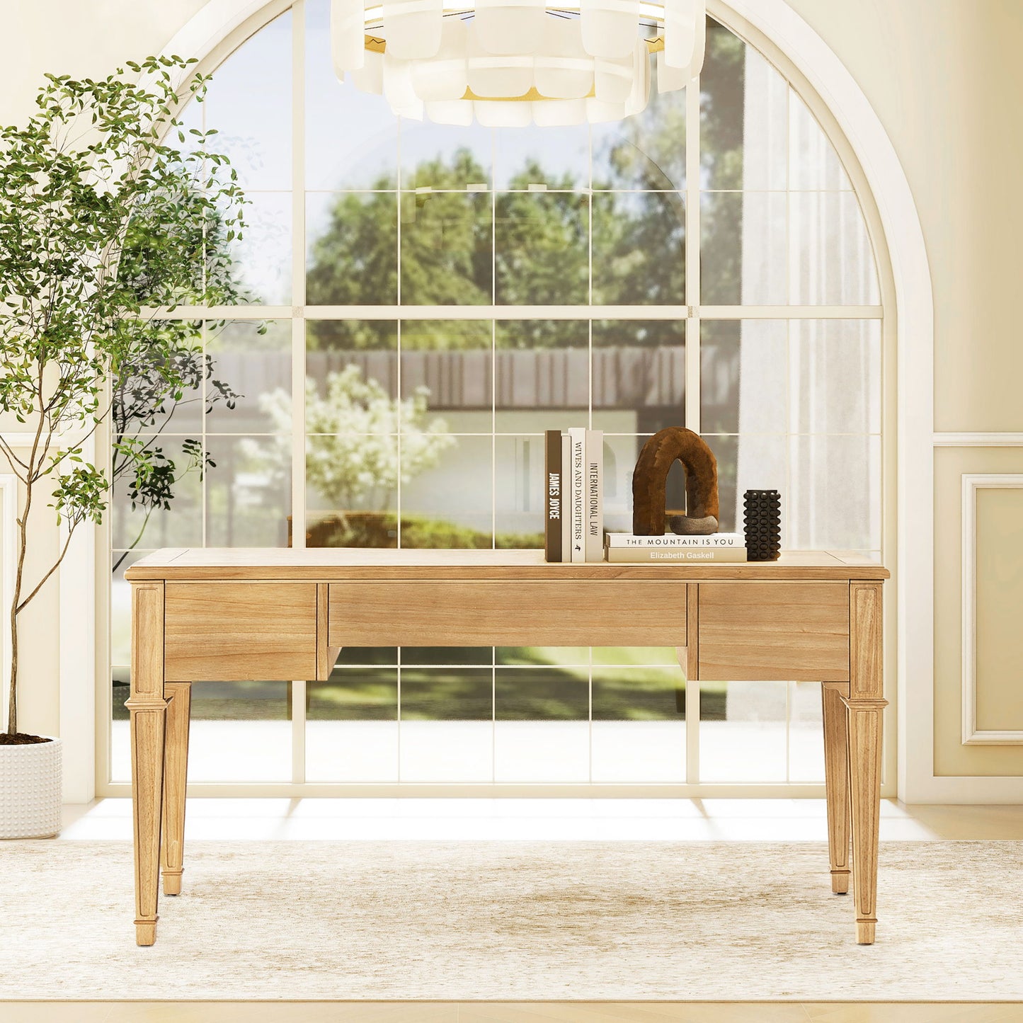 Dauphin - 3 Drawer Executive Desk Jennifer Taylor Home