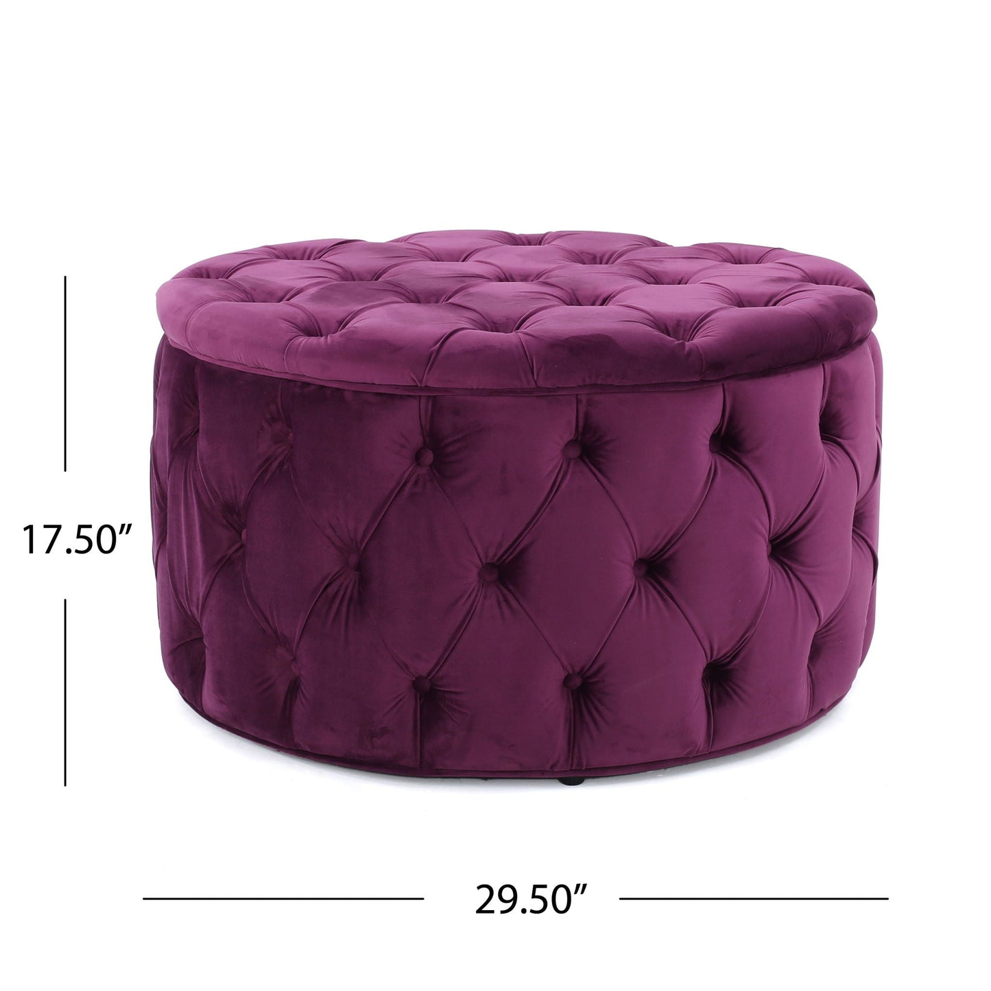 Modern Glam Ottoman Velvet Noble House