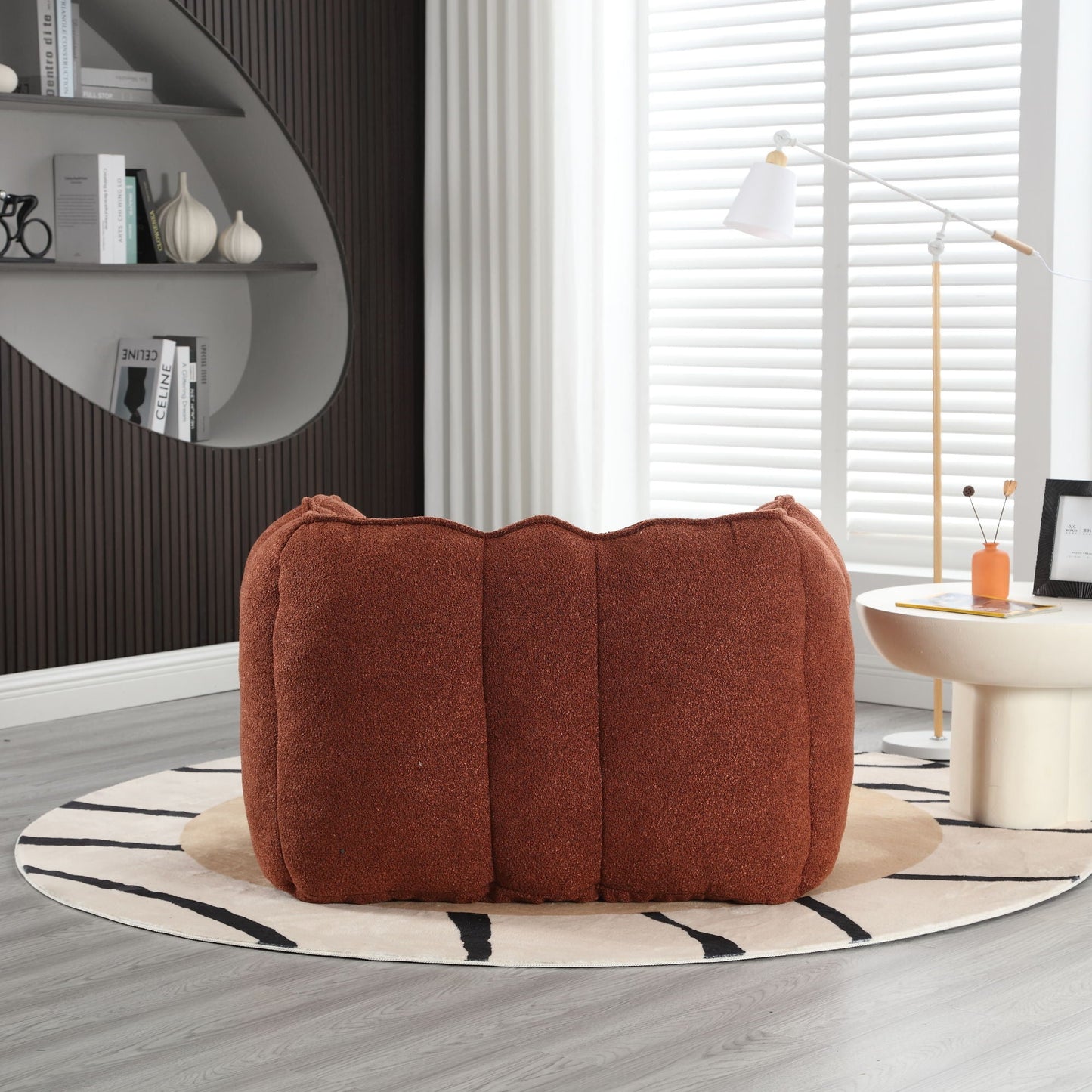 Soft Chenille Bean Bag Chair With High Resilient Foam Home Essentials