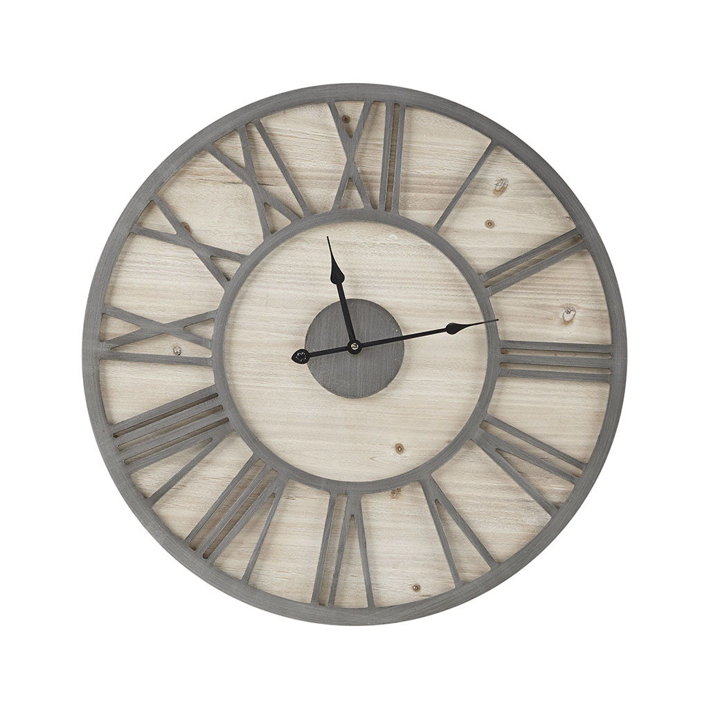 Mason - Wall Clock - Natural / Gray Madison Park