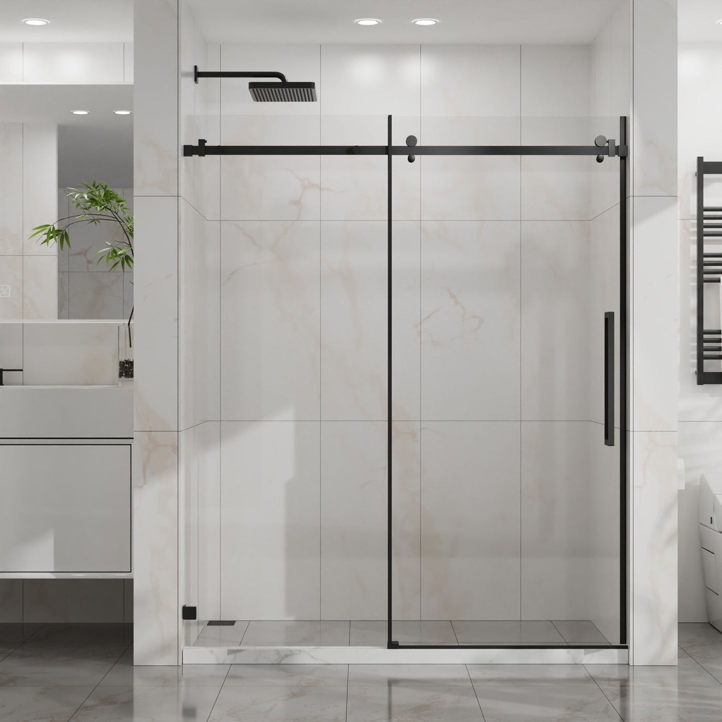 Frameless Tub Sliding Shower Door With Easy Clean Coating Daily Nest