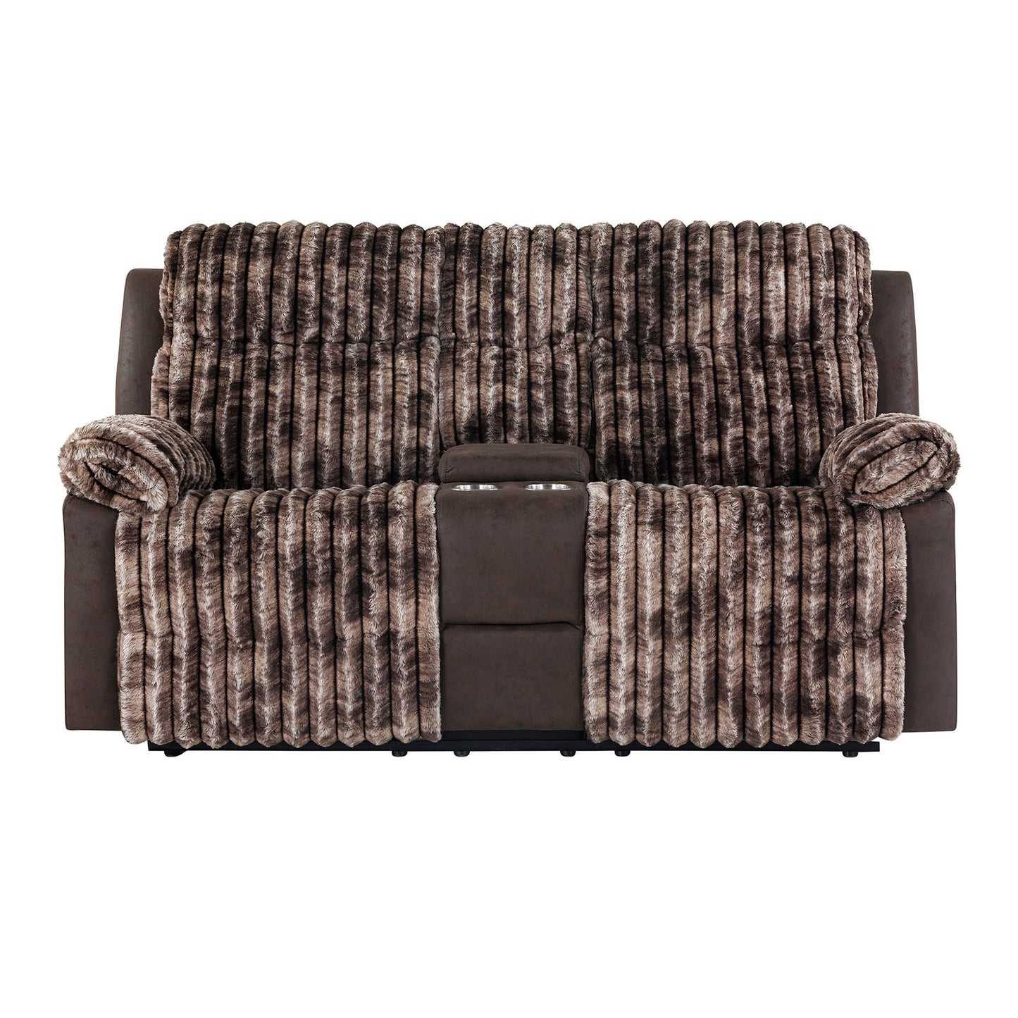 Bruni - Console Reclining Loveseat With Manual Recline Global Furniture USA