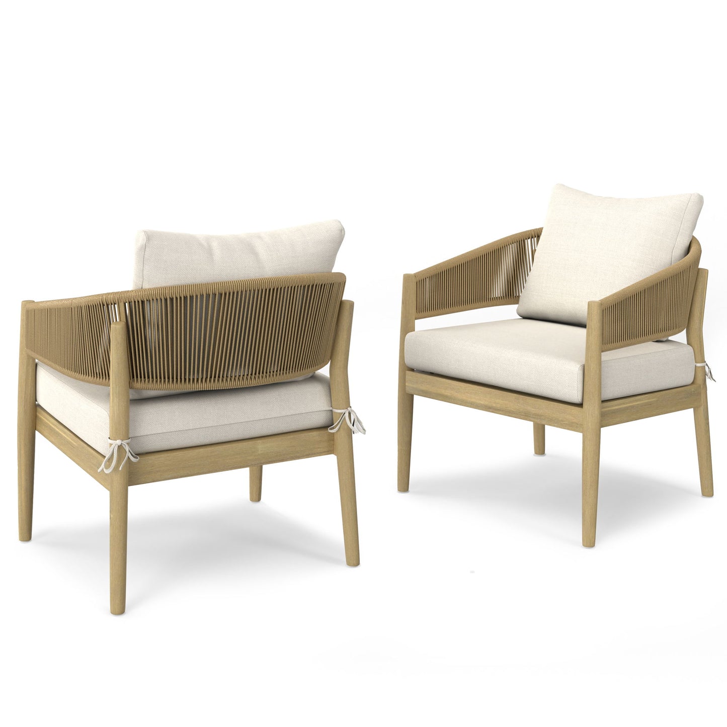 Bayshore - Outdoor Conversation Chair (Set of 2) - Natural Simpli-Home
