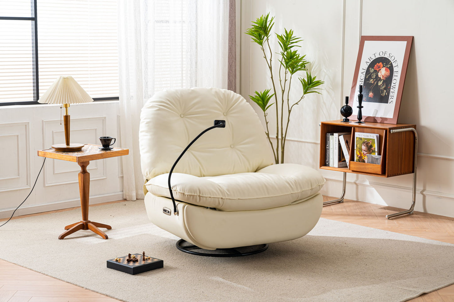 Power Recliner Swivel Glider USB Charger With Bluetooth Music Player, Sleep, Working, Game And Leisure Home Essentials